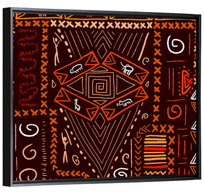 African Tribal Geometric Pattern Wall Art