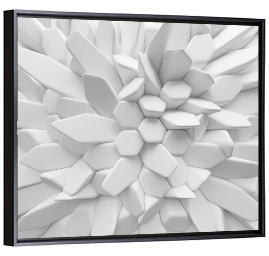 Radial 3d Polygon Composition Wall Art