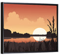 Summer Lake Sunset Wall Art