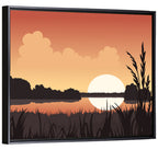 Summer Lake Sunset Wall Art