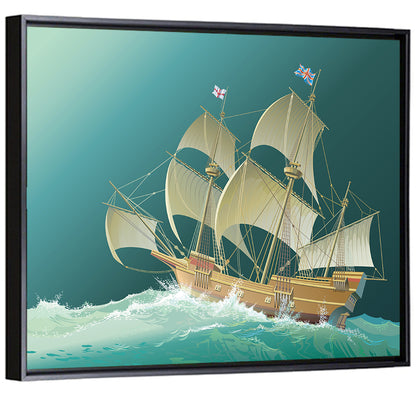 Mayflower Galleon at Sea Wall Art