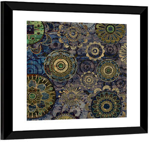 Vintage Flowers Abstract Wall Art