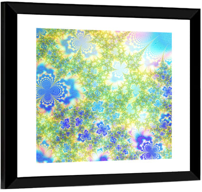 Spring Summer Fractal Bloom Wall Art