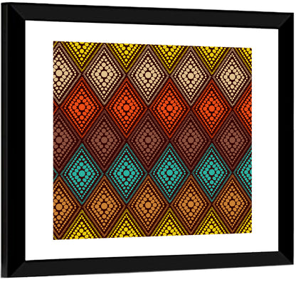 Diamond Dot Geometric Pattern Wall Art