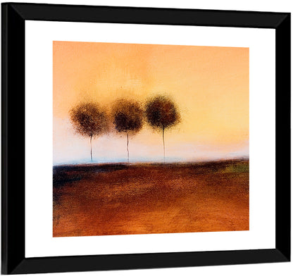 Three Trees at Dusk Wall Art