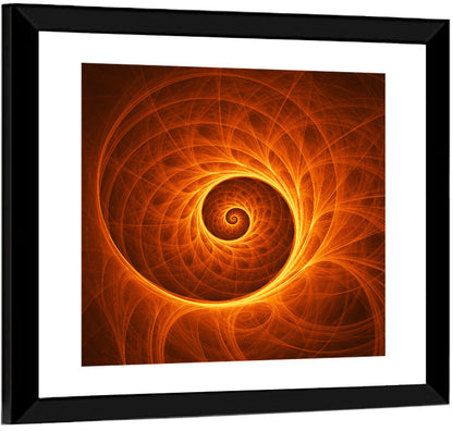Glowing Spiral Vortex Wall Art