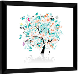 Floral Tree Illustration Wall Art