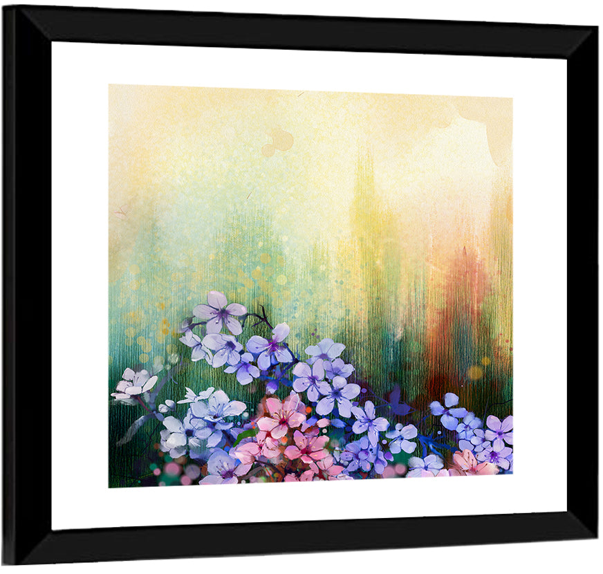 Pink Sakura Cherry Blossoms Wall Art