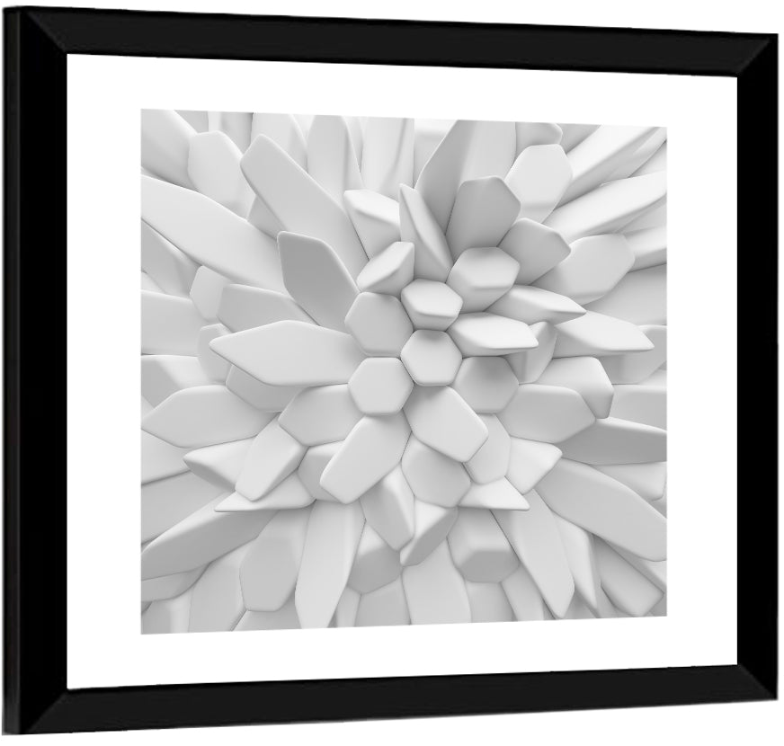 Radial 3d Polygon Composition Wall Art