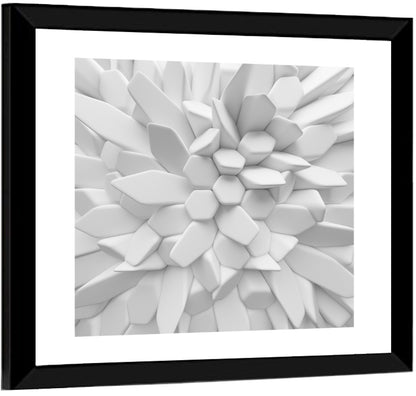 Radial 3d Polygon Composition Wall Art