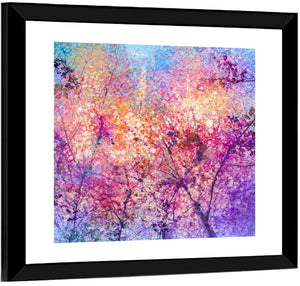 Cherry Blossom Flower Illustration Wall Art