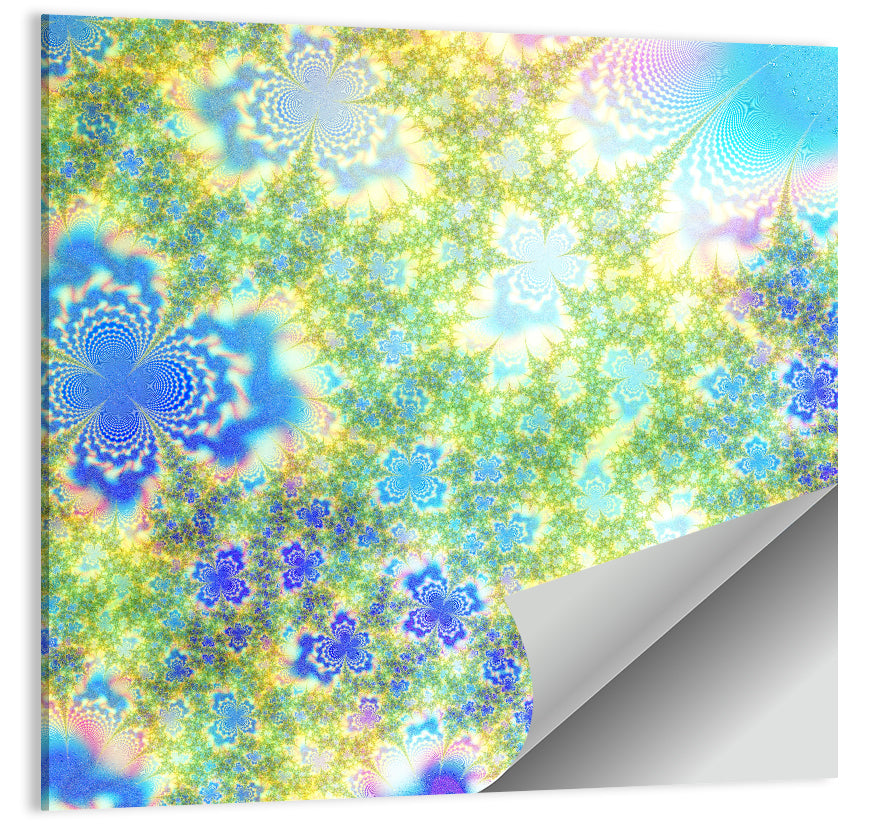 Spring Summer Fractal Bloom Wall Art