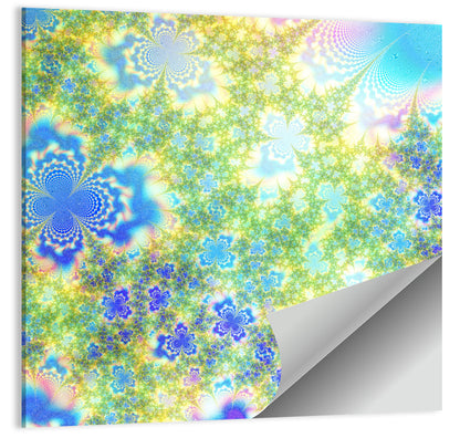 Spring Summer Fractal Bloom Wall Art