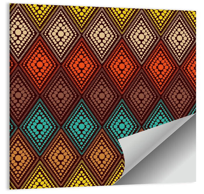 Diamond Dot Geometric Pattern Wall Art as a poster print