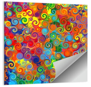 Circles Swirl Pattern Wall Art