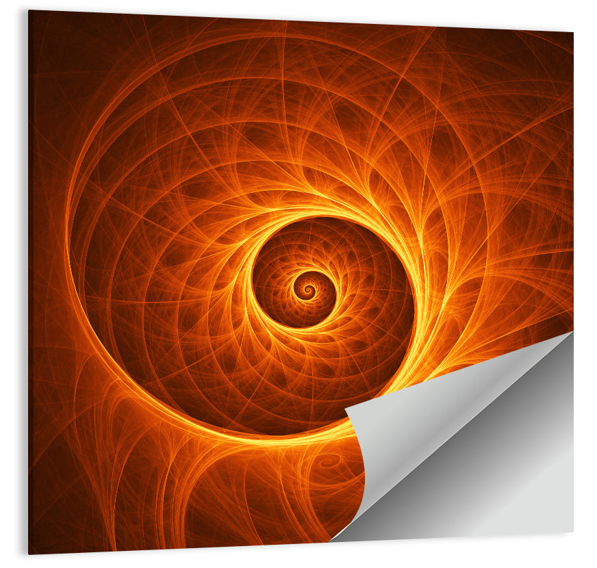 Glowing Spiral Vortex Wall Art