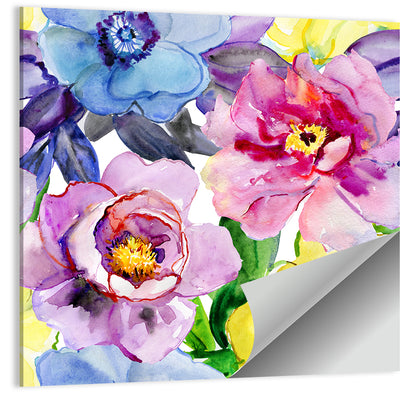 Vibrant Watercolor Floral Arrangement Wall Art