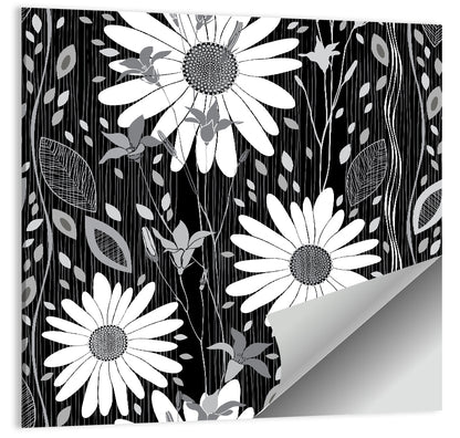 Monochrome Daisy Trio Wall Art