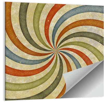 Retro Spiral Sunburst Wall Art