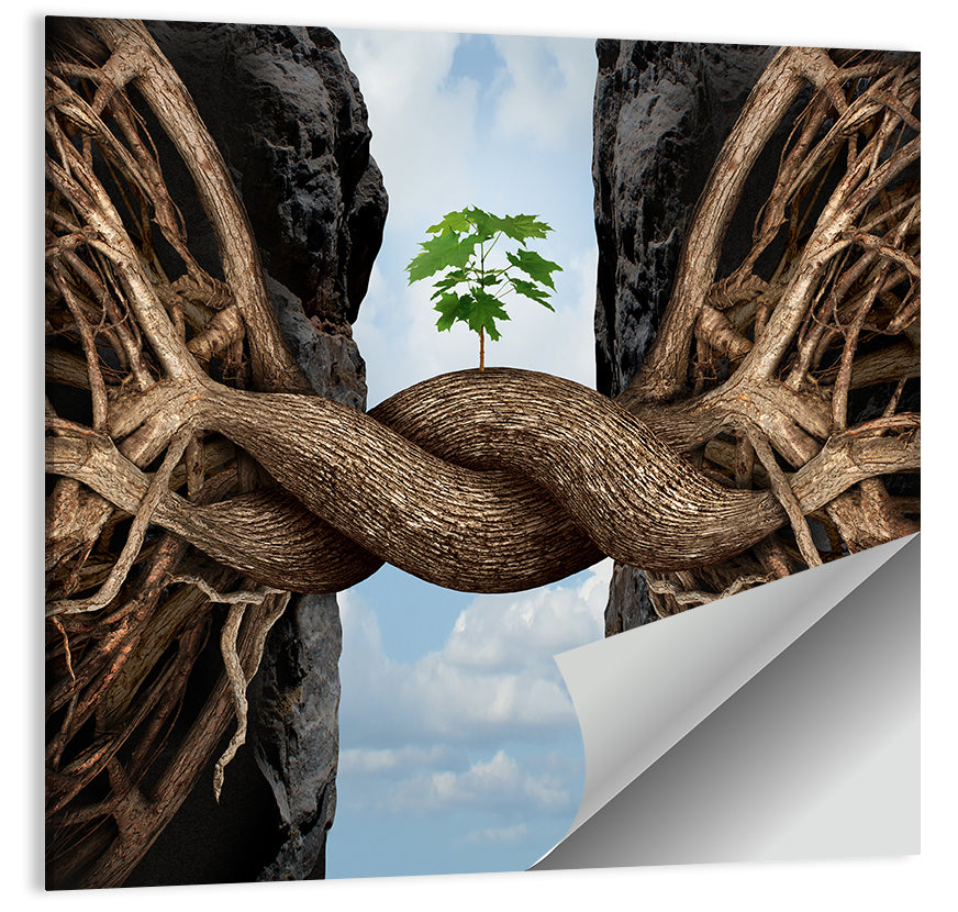 Braided Roots with Sapling Wall Art