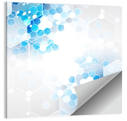 Futuristic Hexagon Network Wall Art