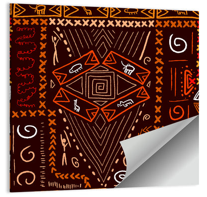 African Tribal Geometric Pattern Wall Art