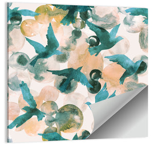 Flying Birds Pattern Wall Art