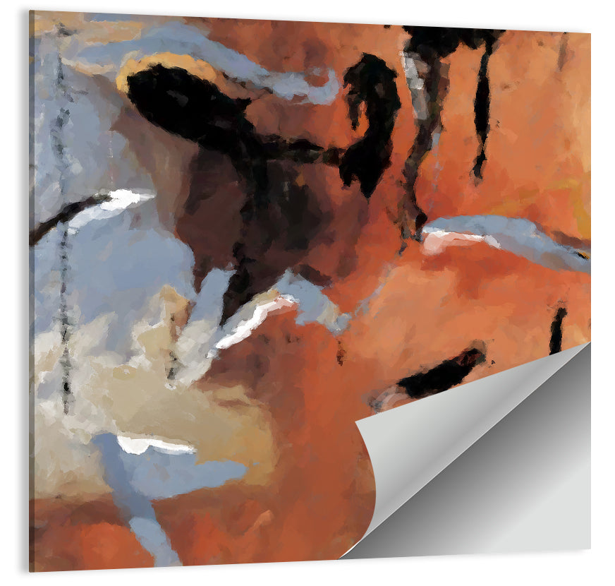 Barking Dog Gestural Abstract Wall Art