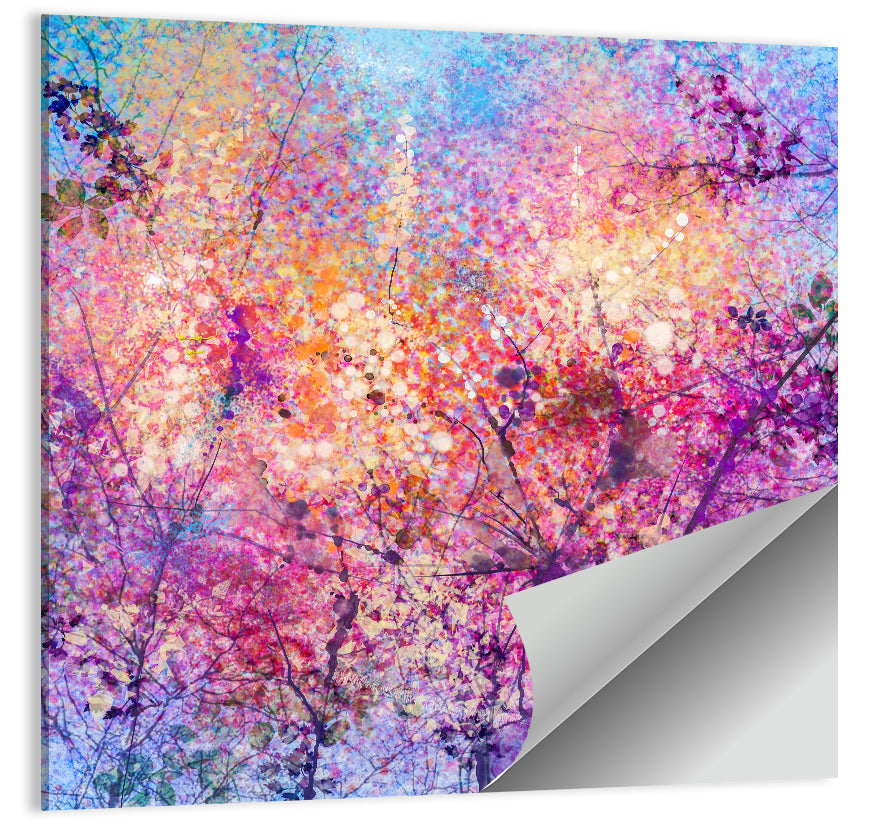 Cherry Blossom Canopy Illustration Wall Art