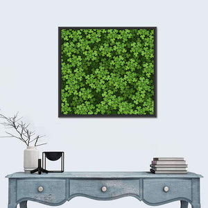 Green Shamrock Illustration Wall Art