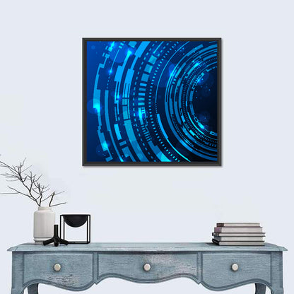 Concentric Technology Rings Wall Art