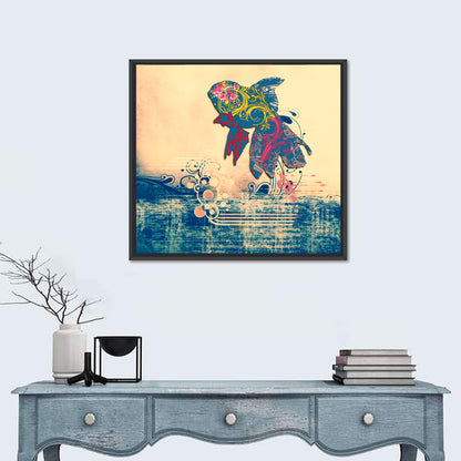 Ornamental Goldfish Illustration Wall Art