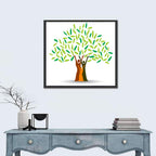 Family Tree Silhouette Illustration Wall Art