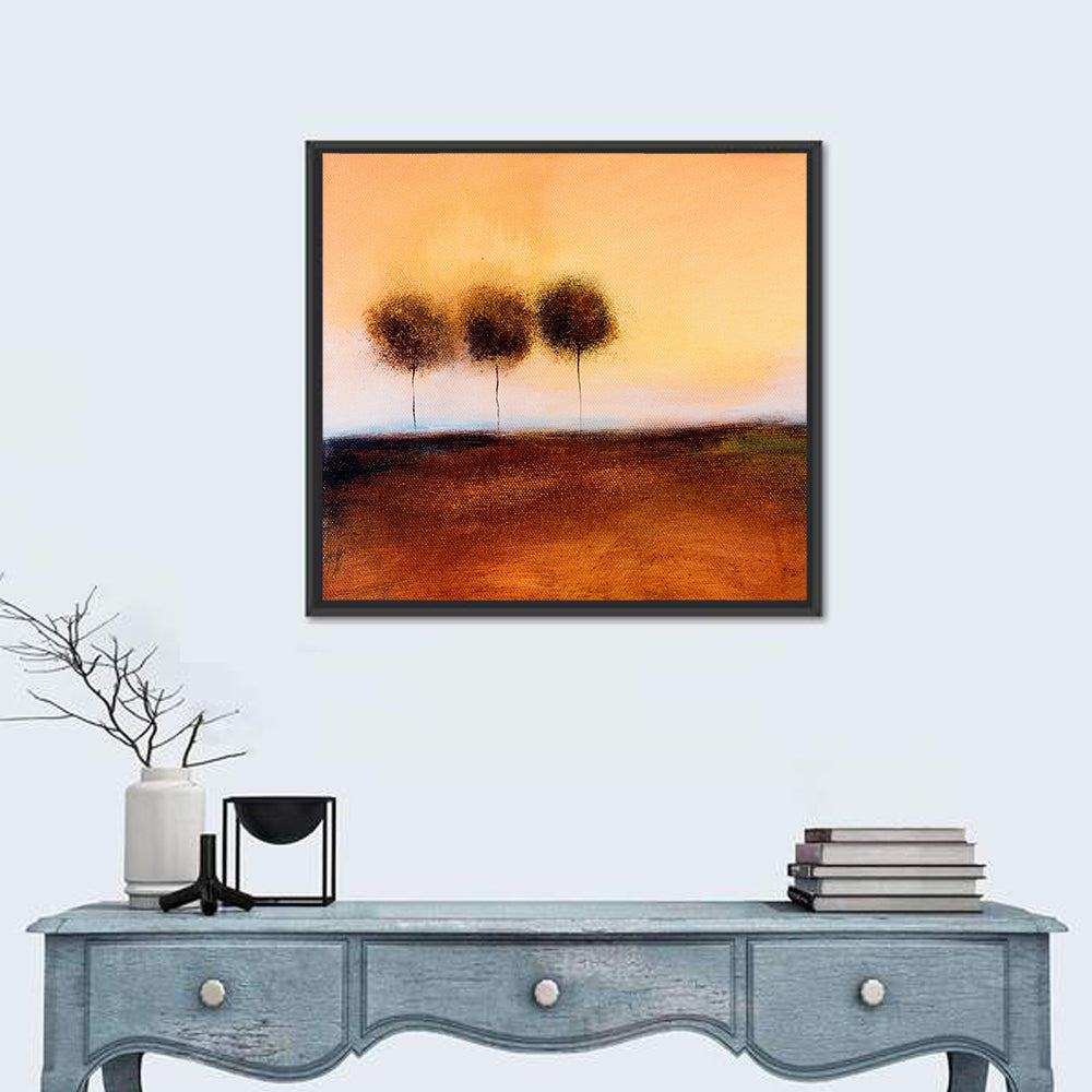 Three Trees at Dusk Wall Art