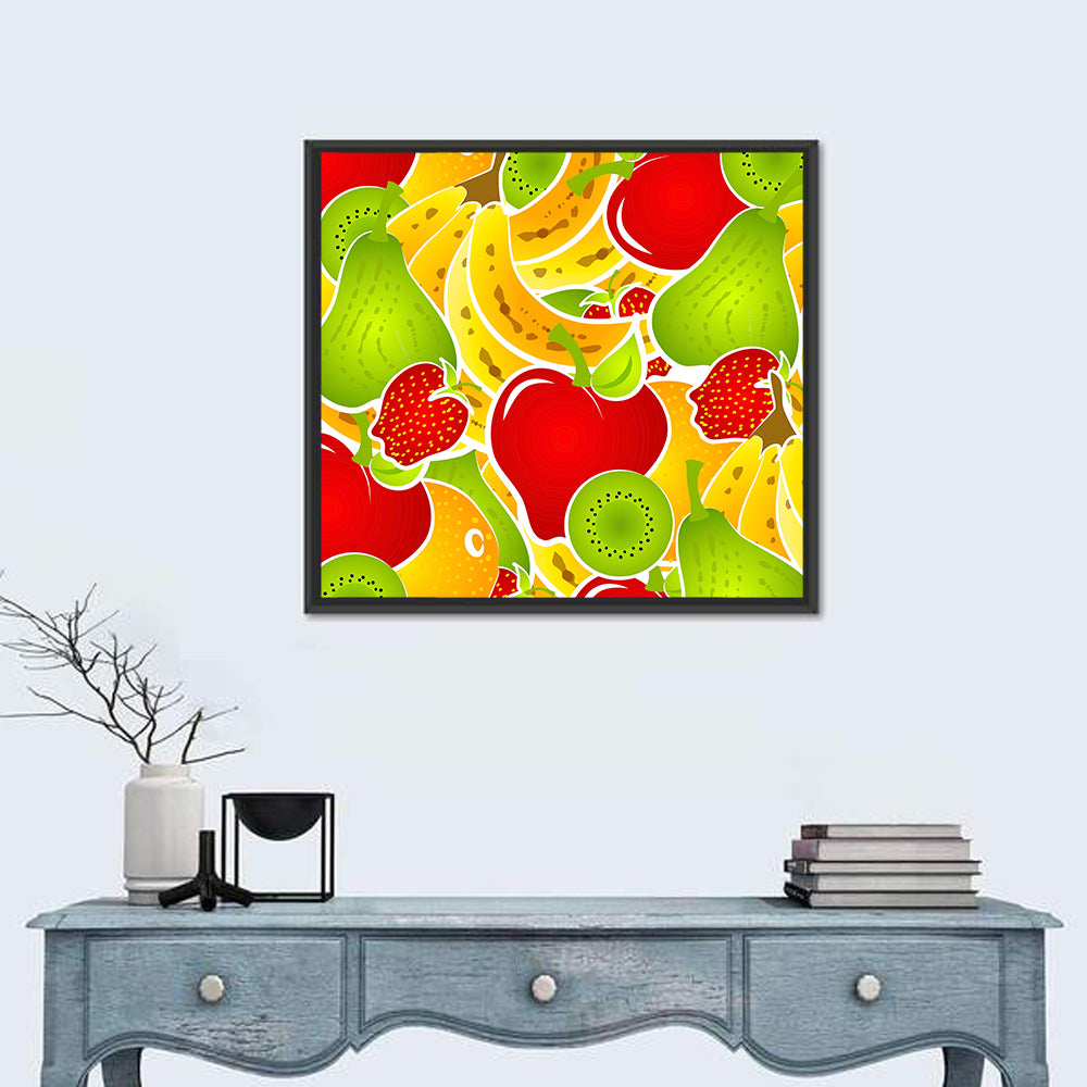 Healthy Fruit Pattern Wall Art