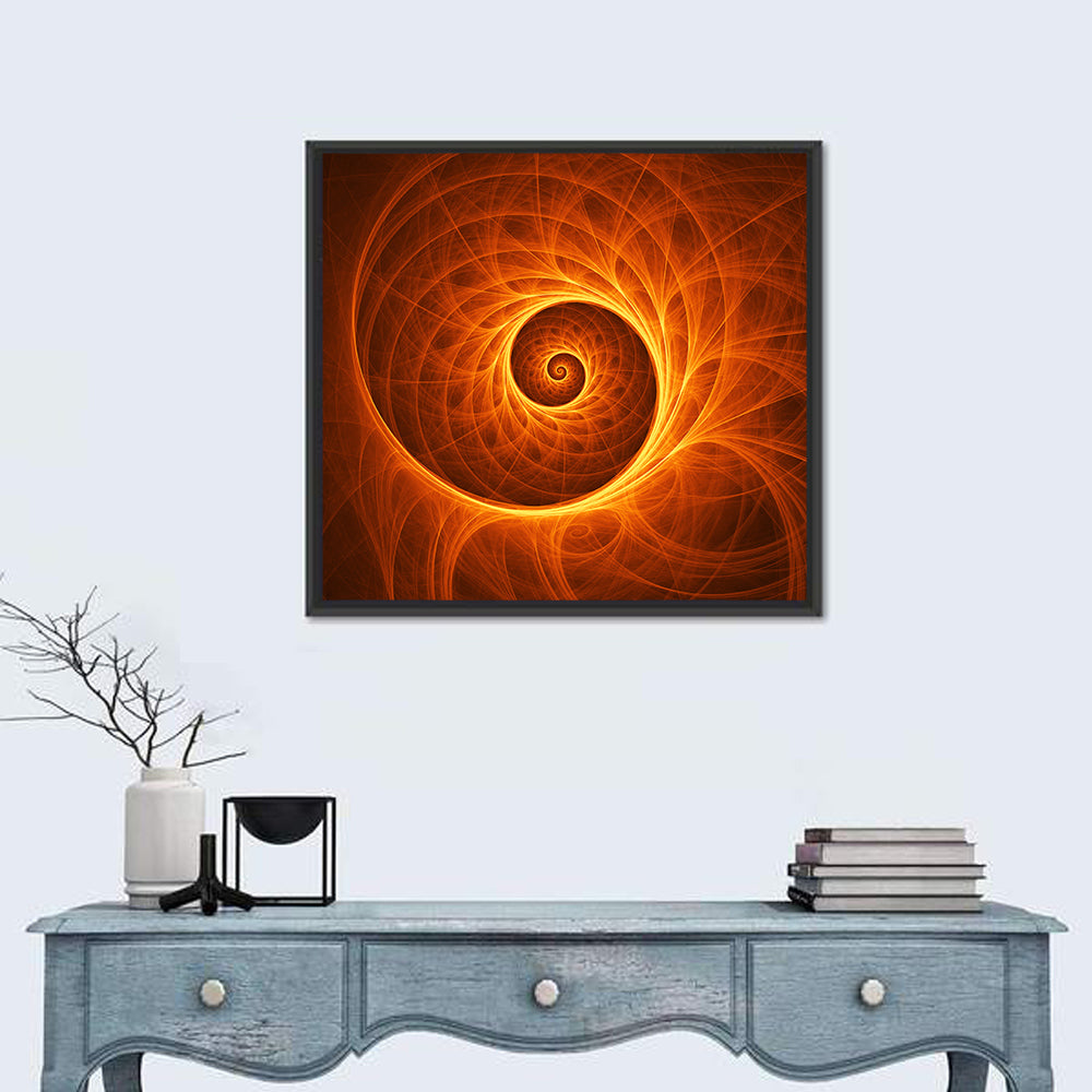 Glowing Spiral Vortex Wall Art