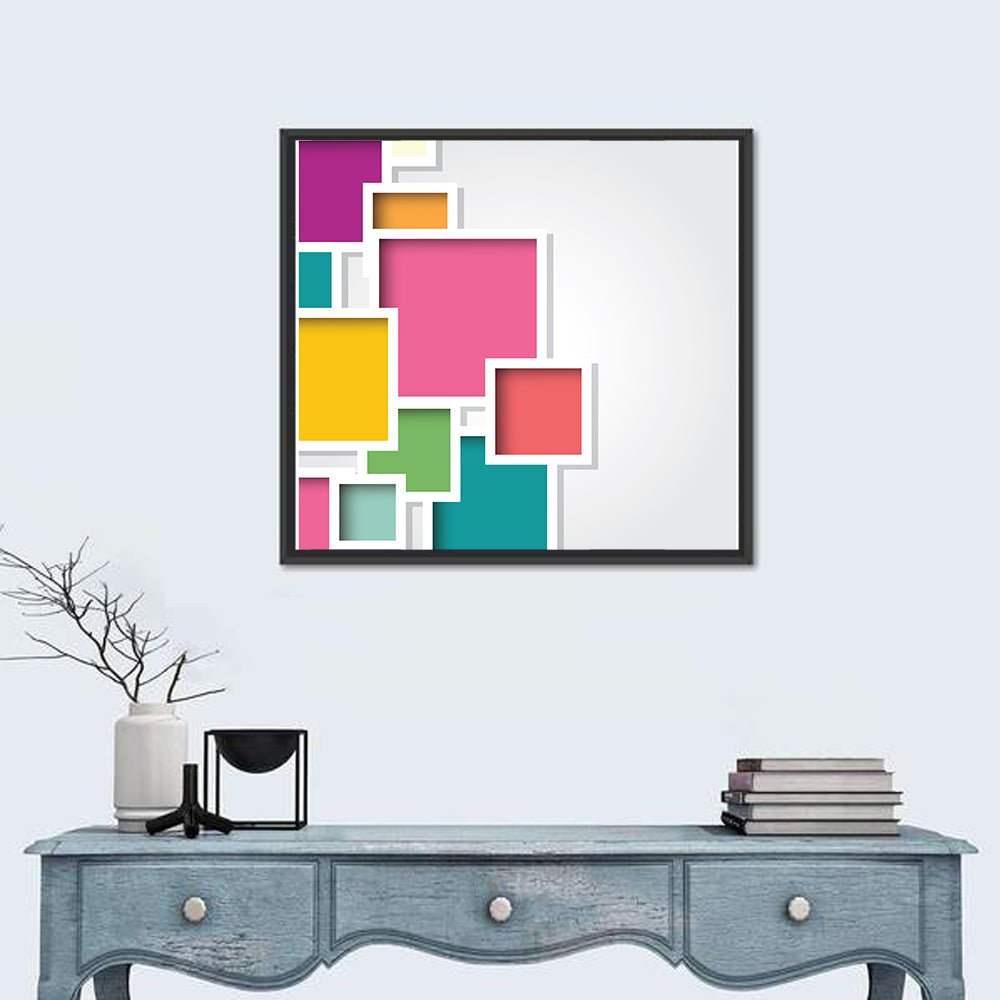 3d Layered Square Composition Wall Art