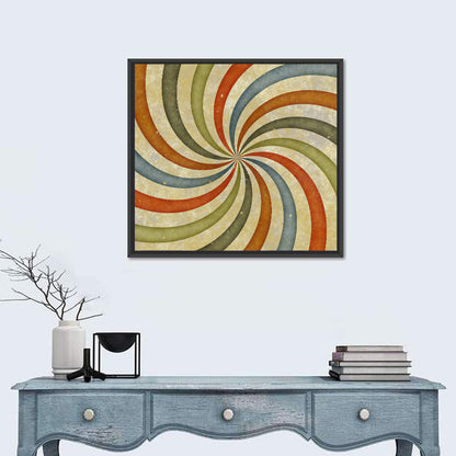 Retro Spiral Sunburst Wall Art