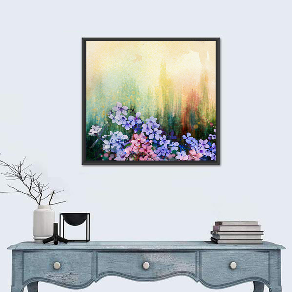 Pink Sakura Cherry Blossoms Wall Art