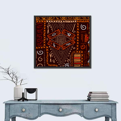 African Tribal Geometric Pattern Wall Art