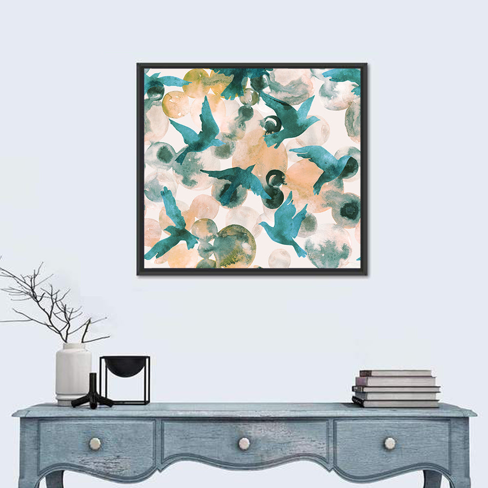 Flying Birds Pattern Wall Art