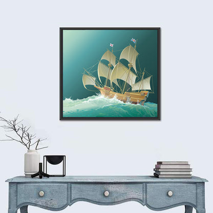 Mayflower Galleon at Sea Wall Art
