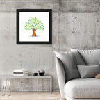 Family Tree Silhouette Illustration Wall Art