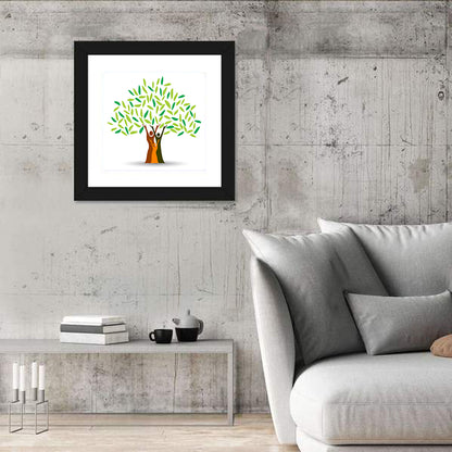 Family Tree Silhouette Illustration Wall Art