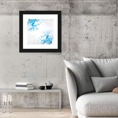 Futuristic Hexagon Network Wall Art