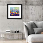 Blue Meadow Watercolor Floral Wall Art