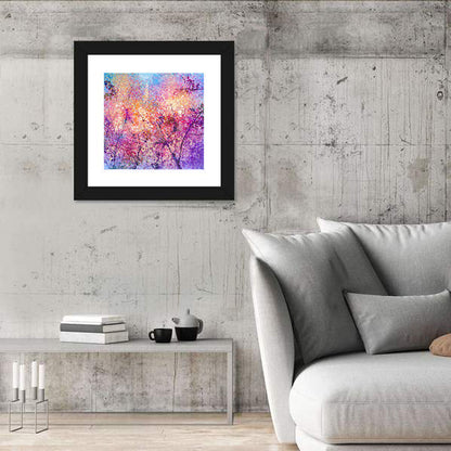 Cherry Blossom Canopy Illustration Wall Art