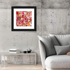 Vibrant Organic Mosaic Abstract Wall Art
