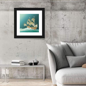 Galleon Mayflower In Sea Wall Art