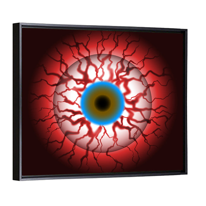 Close-up Eyeball Illustration Wall Art as a framed canvas